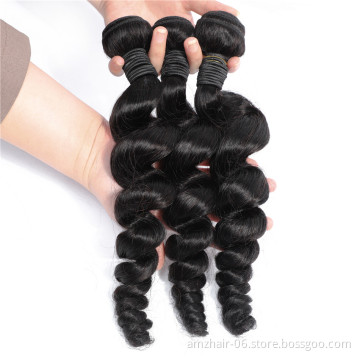 Wholesale Double Weft Bundle Human Hair Vendors Loose Wave Raw Peruvian Virgin Human Cuticle Aligned Hair Bundle Extension